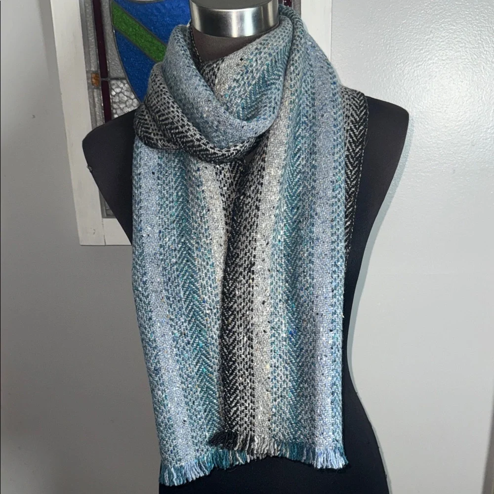 Aran Sweater Market Merino Wool Herringbone Scarf Made in Ireland